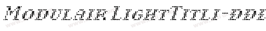 Modulair LightTitli字体转换 Modulair LightTitli字体转换